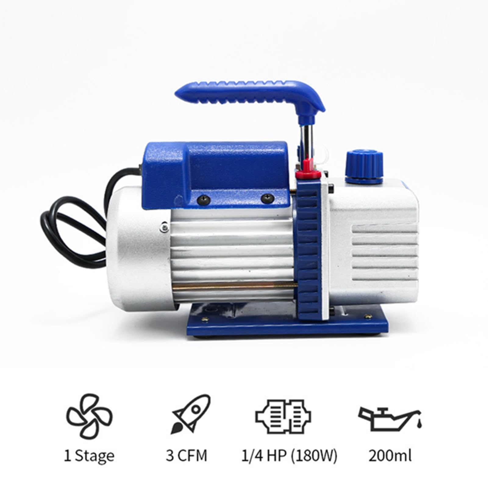 Vakuumpumpe, Vakuum-Entlüftungs-Vakuumpumpe, Handgehalten für Kühlung, Lebensmittelverpackung, Vakuum-Fass-Anpassung (2,5 CFM 220 V 50 Hz) von Generic