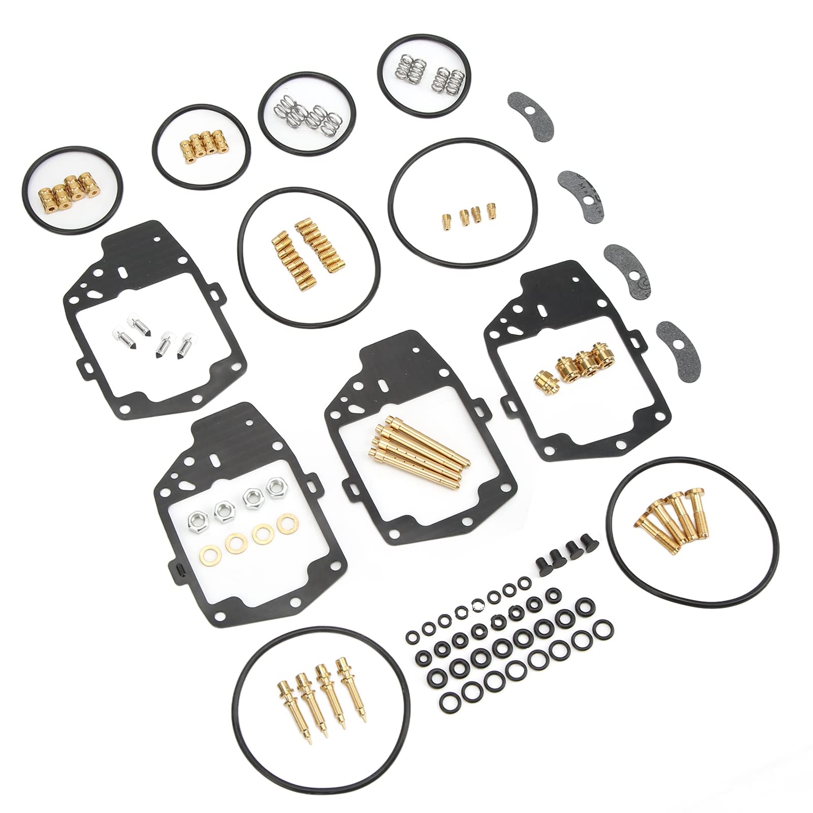Vergaser-Umbausatz für Goldwing 1000 GL1000 – Kompletter 118-teiliger Austausch mit Dichtung, Nadel, Düse, Feder und Assistent für den Wiederaufbau des Kraftstoffsystems von Generic