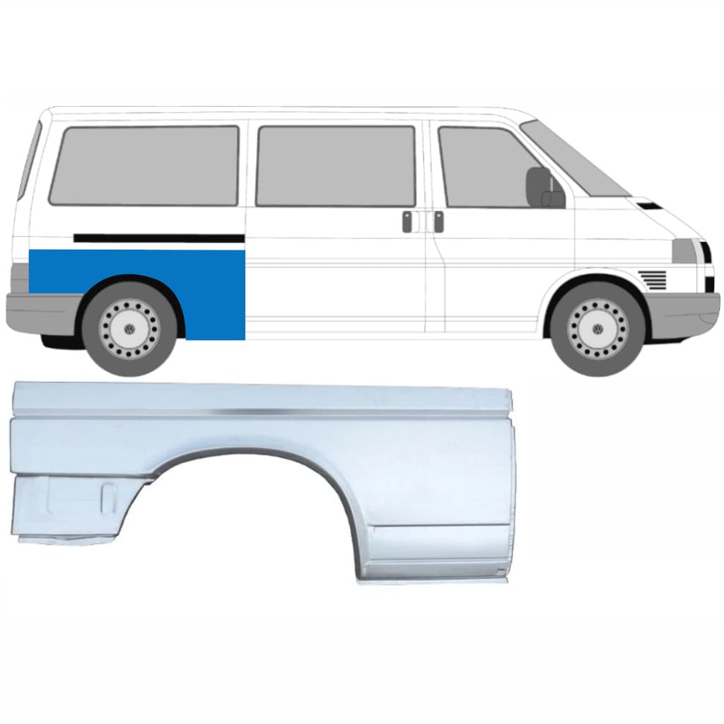 Für Vw T4 1990-2003 Lang Hinten KotflÜgel Reparaturblech/Rechts von Generic