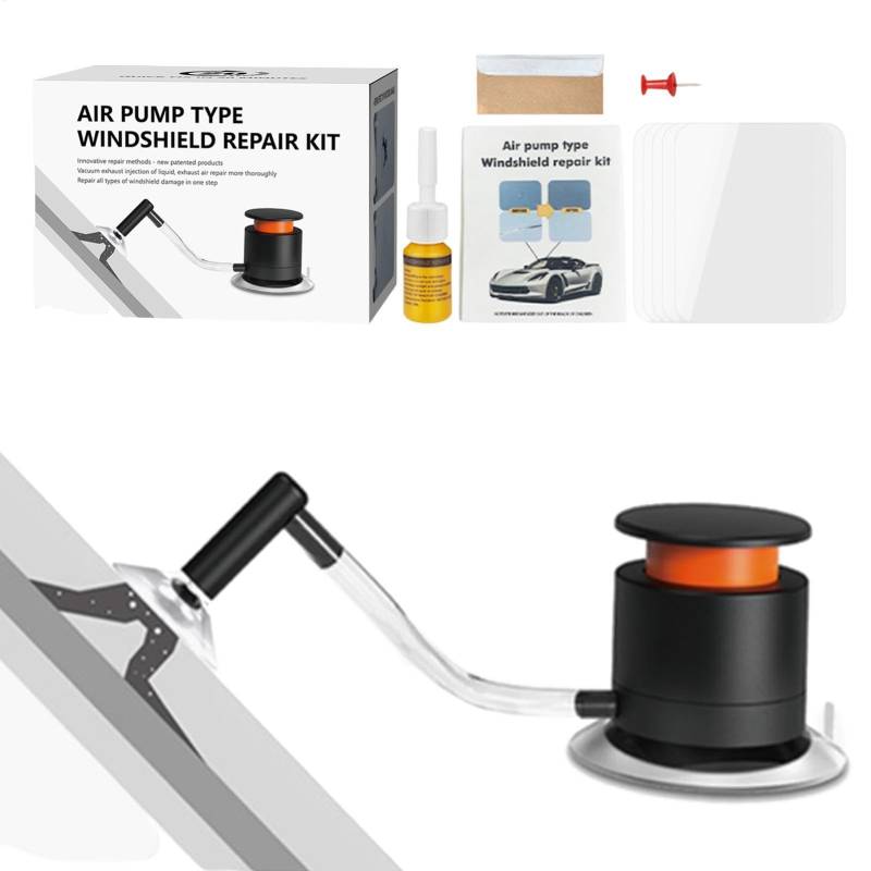 Wind -Gglas -Reparaturlösung Für Auto, Glasnano -Reparaturlösung Für Auto -CAR -Windschutzscheibenreparatur -Kit, Luftpumpe -Glasreparatur -Kit -Kit Freepa Reparaturkit Car Front Glasreparaturreparatu von Generic