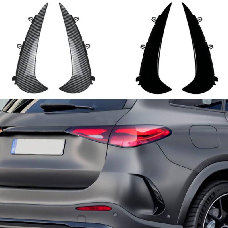 Windmesser Spoiler Tuning Air Blade Kompatibel mit Mercedes Benz GLC-Klasse X254 AMG Line 2023+ Body Kit Heckseitensplitter Autozubehör (Glänzend Schwarz) von Generic