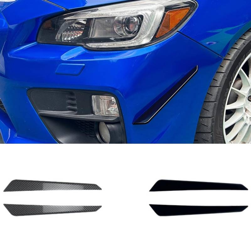 Windmesser Spoiler Tuning Air Blade Kompatibel mit Subaru WRX STI VA 2015-2021 Body Kit Frontstoßstange Seitensplitter Autozubehör (Glänzend Schwarz) von Generic