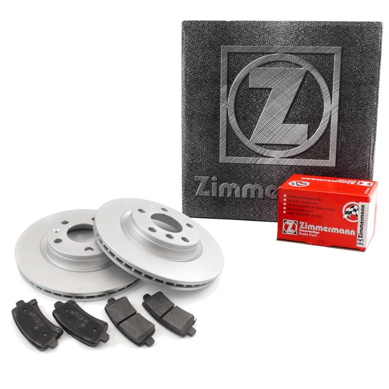 ZIMMERMANN Bremsen Set Bremsscheiben Scheibenbremsen Ø294 belüftet beschichtet vorne + Bremsbeläge Bremsklötze für L 200/Triton Pajero Sport II von Generic