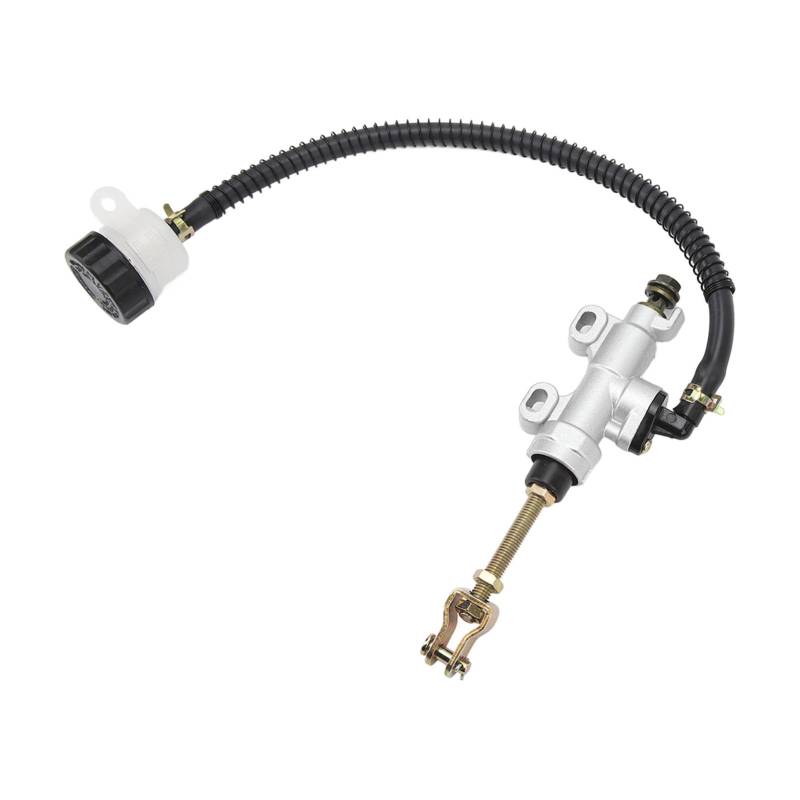 bremspumpe motorrad Hauptbremszylinder der Hinterradbremse, Hydraulischer Hauptbremszylinder-Pumpenbehälter der Hinterfußbremse für Motorrad-Dirt-Bike-ATV (WHITE) von Generic