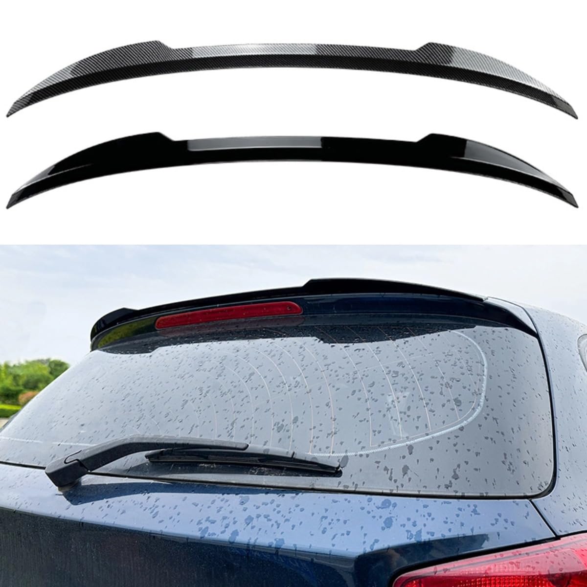 für BMW 1er F20 F21 118i 120i Karosserie Kit Heckdachflügel Spoiler für BMW 1er F20 F21 118i 120i 2011-2019 Autozubehör (Glänzend Schwarz) von Generic