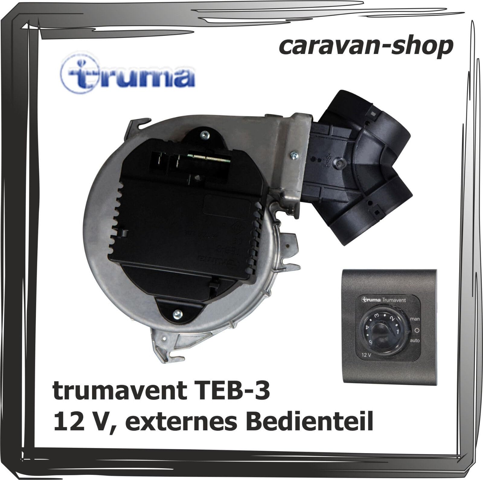 truma trumavent Gebläse TEB-3 12 V für Warmluftverteilung Heizung S 3004, 5004 von Generic
