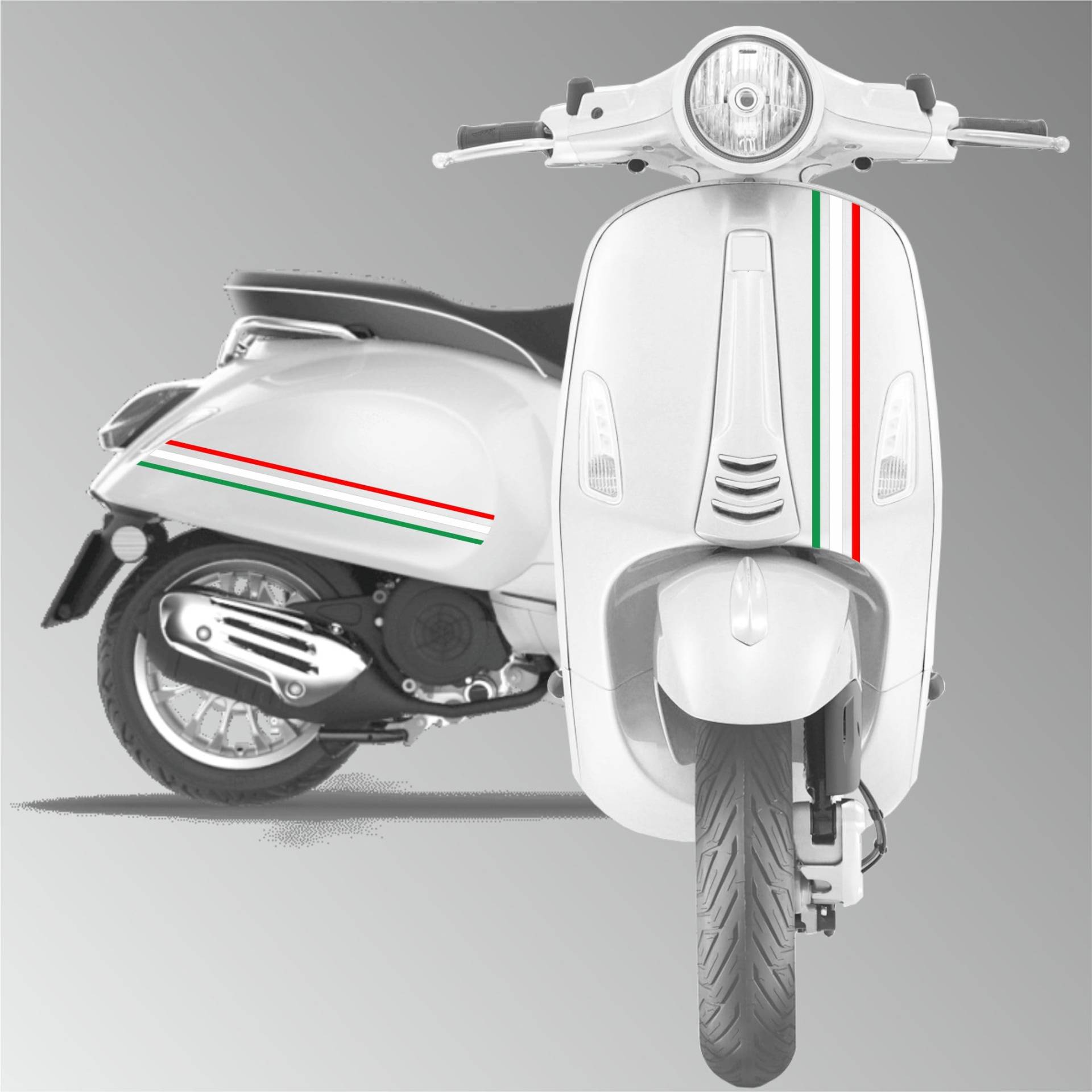 Aufkleber-Set, dreifarbig, Italien, Flagge, kompatibel mit Piaggio Vespa GTV GTS P150 Sprint Code 2118 (Triccolor) von Generico