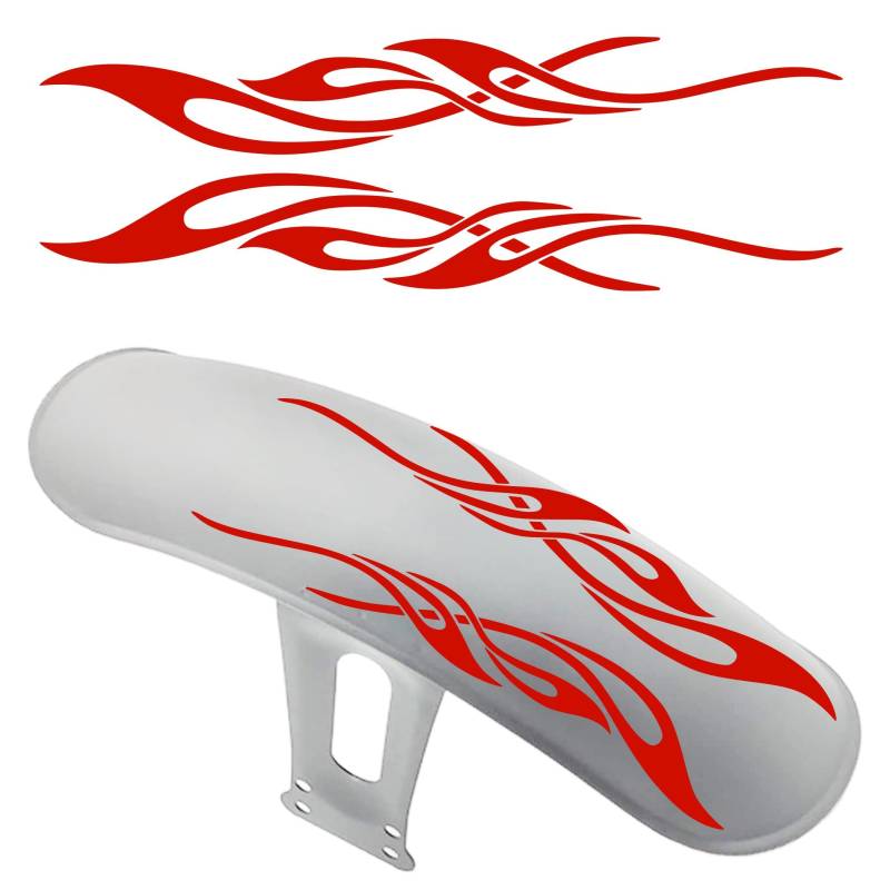 Aufkleber für Schutzblech Motorrad Motorrad Scooter TRIBALE Custom Racing Universal Edition Decal wählen Farbe Code 1863 (032 Rot) von Generico