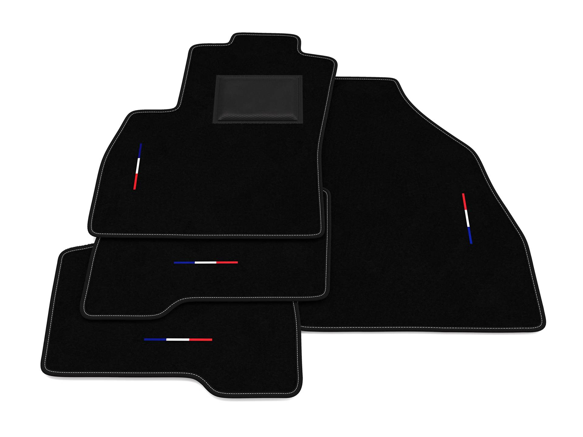 Fußmatten kompatibel mit Peugeot Bipper 2008-2015, Stickerei Flagge Kit Automatten Set Personalisierte Fußmatten Teppichmatten Set Autoteppich von Generico