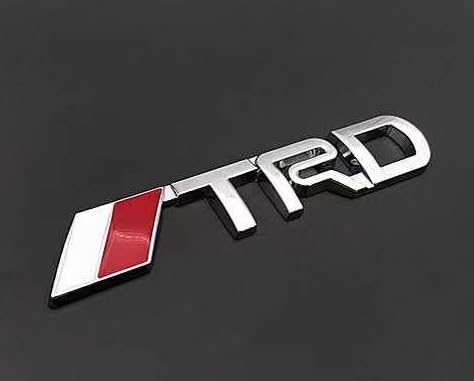 Genérico 3D TRD Logo Metall Auto Fahrrad Aufkleber 14 x 2,5 cm schwarz von Genérico