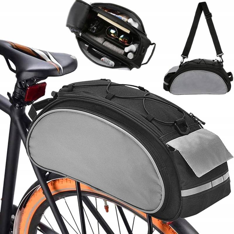 Genérico Hecktasche für Fahrrad, multifunktionale Fahrradtasche | große 13 Liter | Fahrradtasche hinten für lange Reisen | wasserdicht, 14402 von Genérico