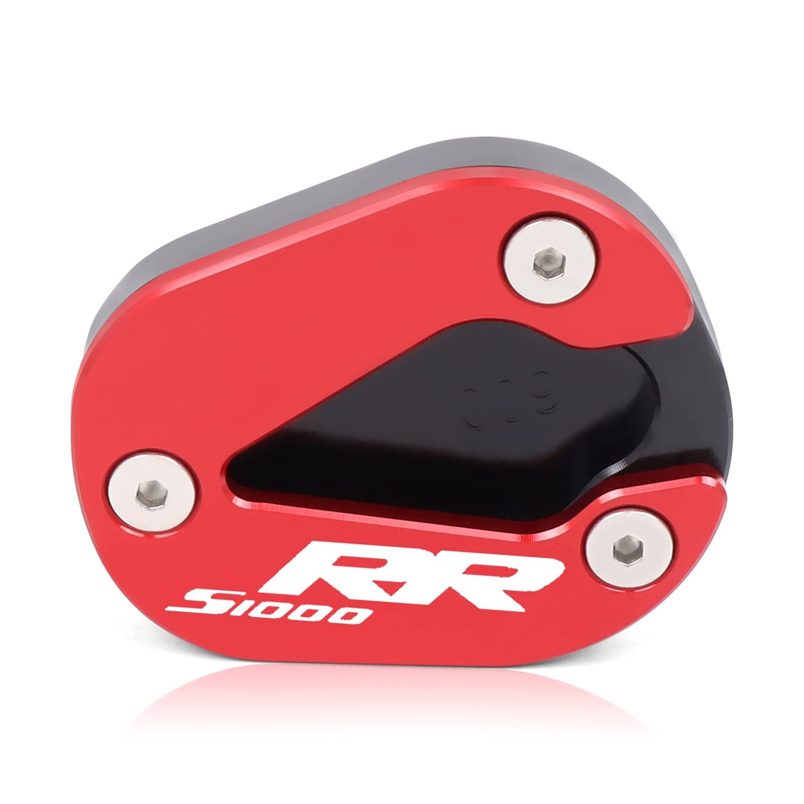 Genérico Motorrad-Ständer, für BM-&W S1000RR S1000 RR S 1000 RR 2019 2020 2021 Motorrad CNC Kickstand Seitenständer Verlängerung Pad Erweiterungsplatte (Rot) von Genérico