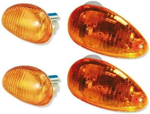 Generico Set mit 4 Blinkern vorne + hinten Vespa 50/125 ET2 ET4 Farbe Orange von Generico