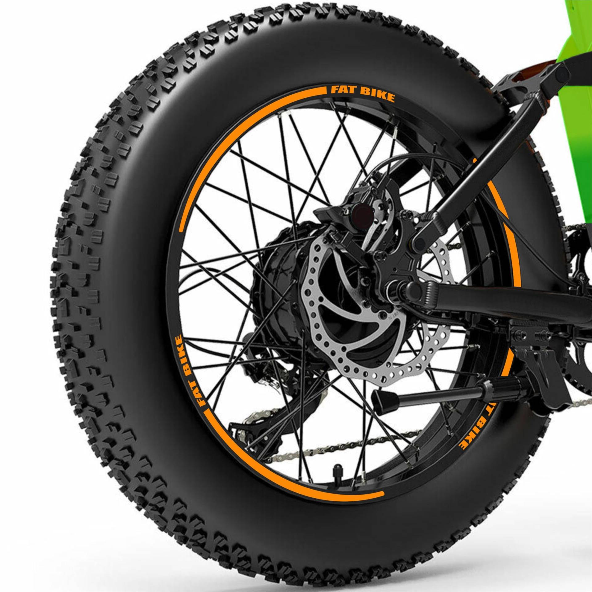 Komplettes Aufkleber-Set für Fatbikes Fatbike MTB 20-26-29 Zoll (20-26-29 Zoll), Rad für Mountainbikes, wählen Sie Farbe Code 2048 (26 Zoll, 037 Neonorange) von Generico