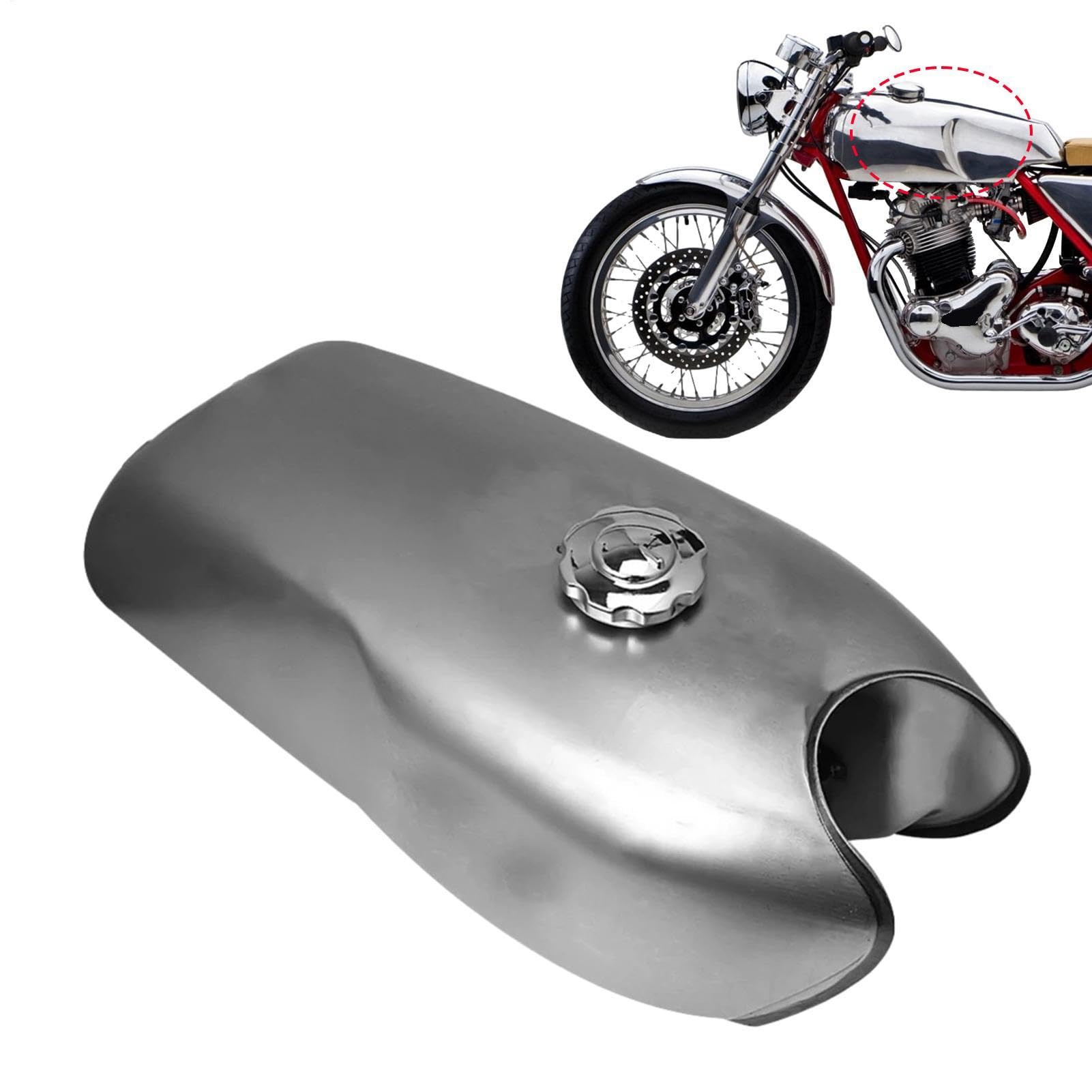 Motorrad-Ölbehälter, Öltank-Ersatzteil, 9 l, Retro-Powersport-Tanks, Hochglanz-Finish, auslaufsicheres Design für verbesserten Motor von Genérico