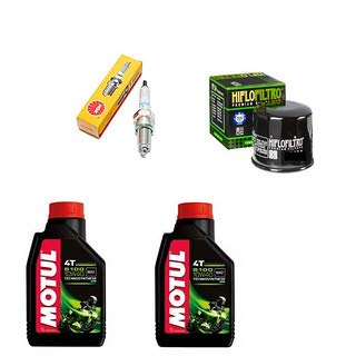 Set Service Kerze NGK Hiflo Ölfilter + Motoröl Motul Kompatibel Mit Piaggio Medley 125 S Iget 2016 2018 von Generico