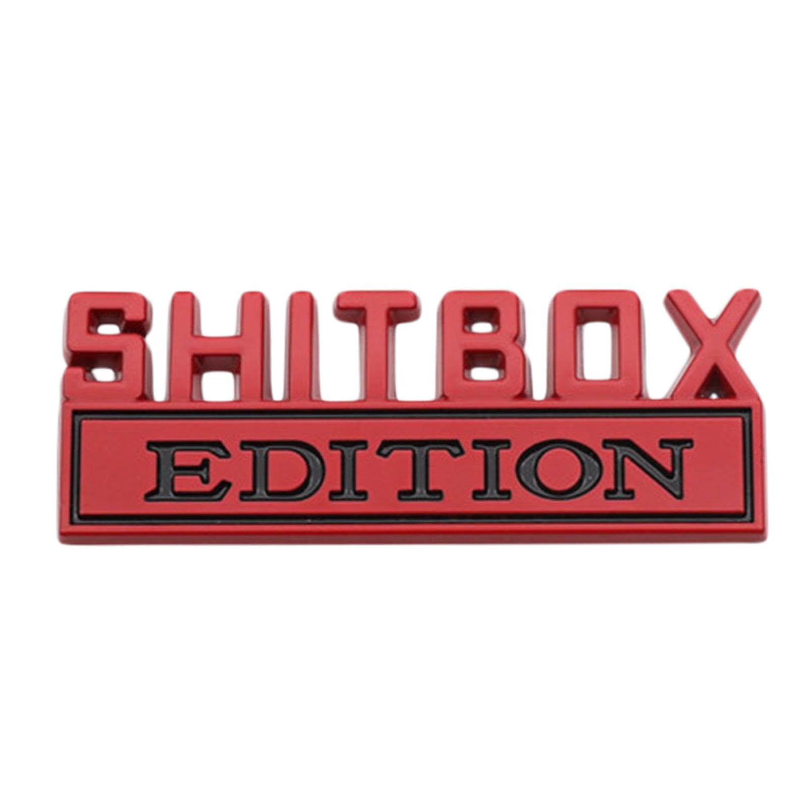 Shitbox-Edition – Shitbox-Emblem | Shitbox-Emblem für das Fahrzeug | Autoaufkleber | Außen-Embleme des Autos | dekorative Aufkleber von Genérico