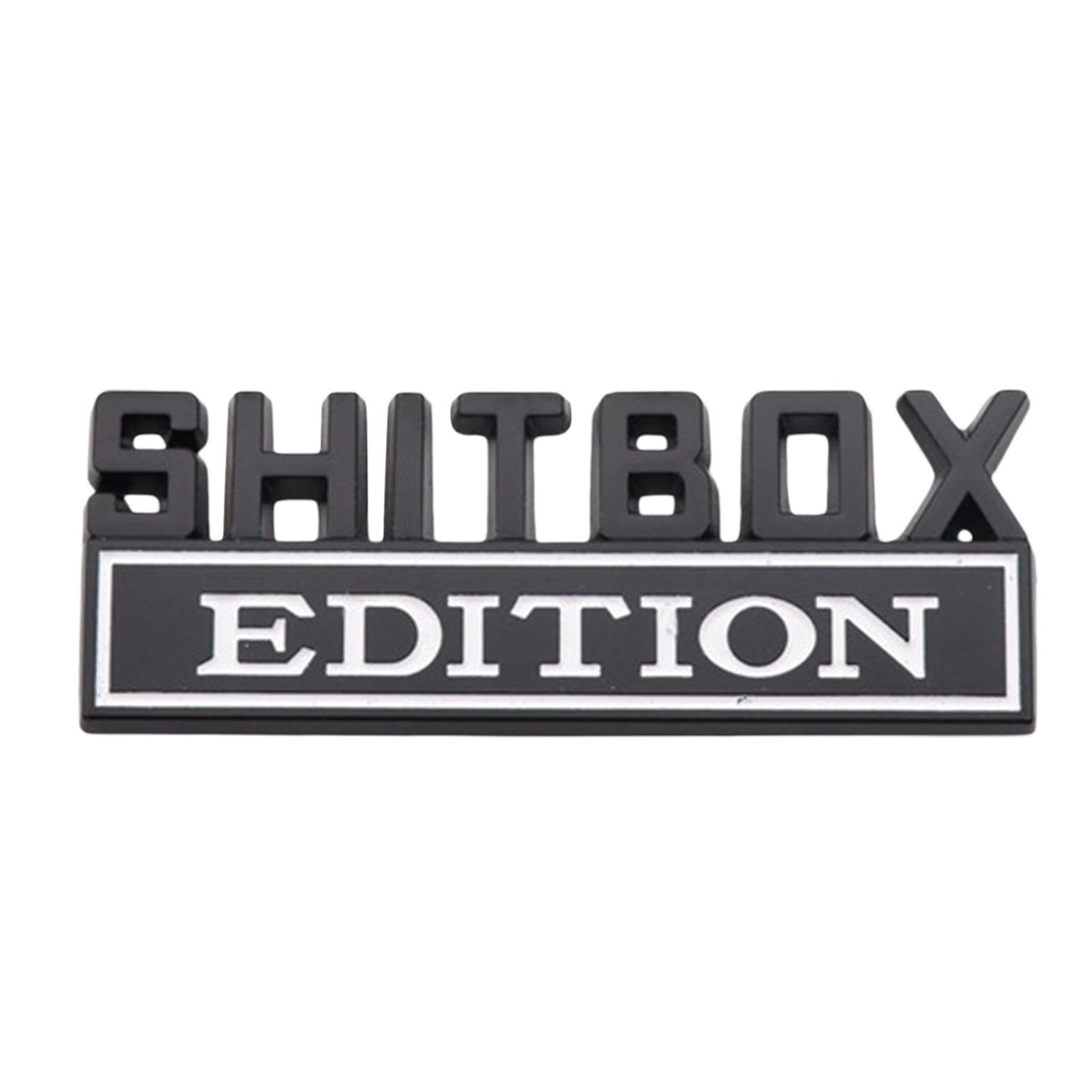 Shitbox-Edition – Shitbox-Emblem | Shitbox-Emblem für das Fahrzeug | Autoaufkleber | Außen-Embleme des Autos | dekorative Aufkleber von Genérico