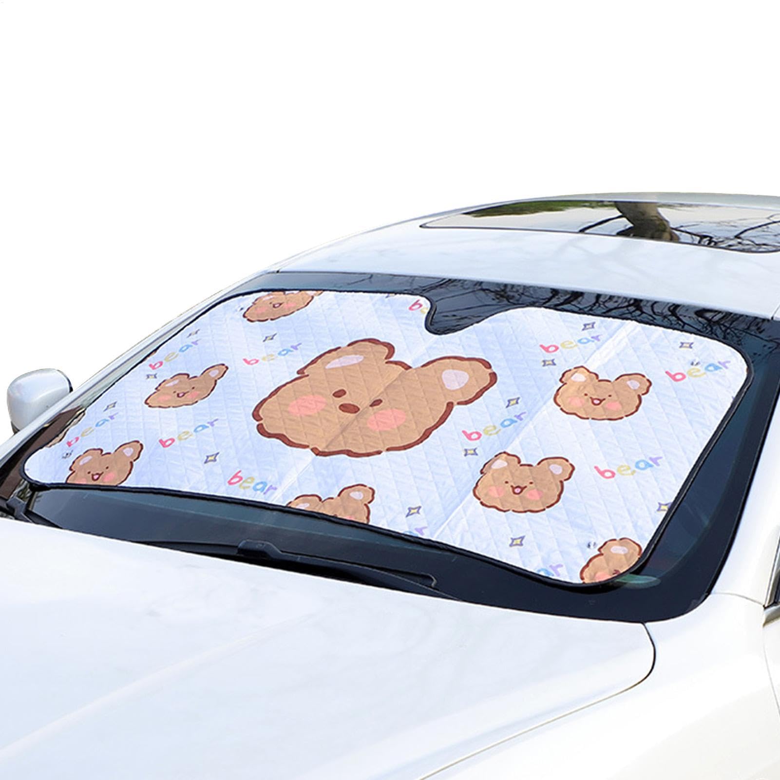 Sunshade Auto-Sonnenschutz, Cartoon-Motiv für die Windschutzscheibe, Cartoon, Wärmeisolierung, Wärmedämmung, Tierdruck, Aluminiumfolie B von Genérico