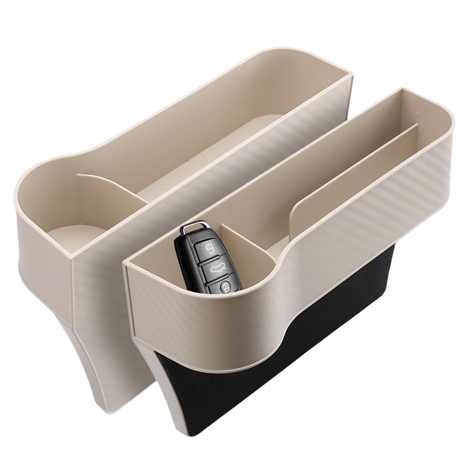 2 Stück Auto Sitzschlitze Organizer - Rutschfester Auto Tasche Organizer | Links Rechts Seite Aufbewahrungsbox | Praktischer Sitzschlitz-Organizer mit Gobbehalter von Générique