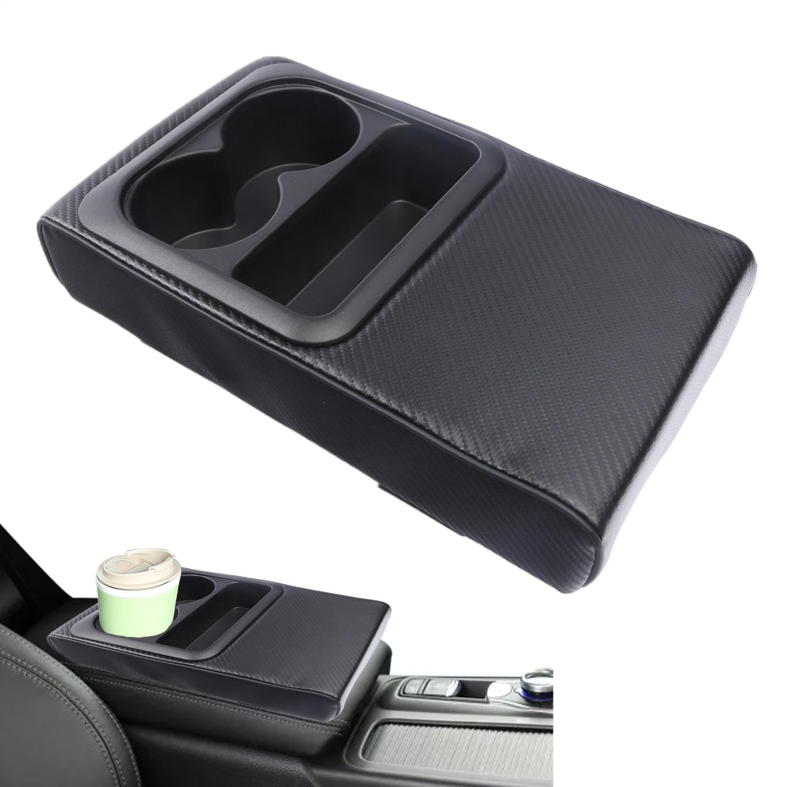 Armrest Cover Cushion, Cup Holder Armrest, Armrest Box Cover, Armrest Protector, Armrest Cover, Waterproof Armrest Pad, Leather Armrest Protector, Car Armrest Accessories von Générique