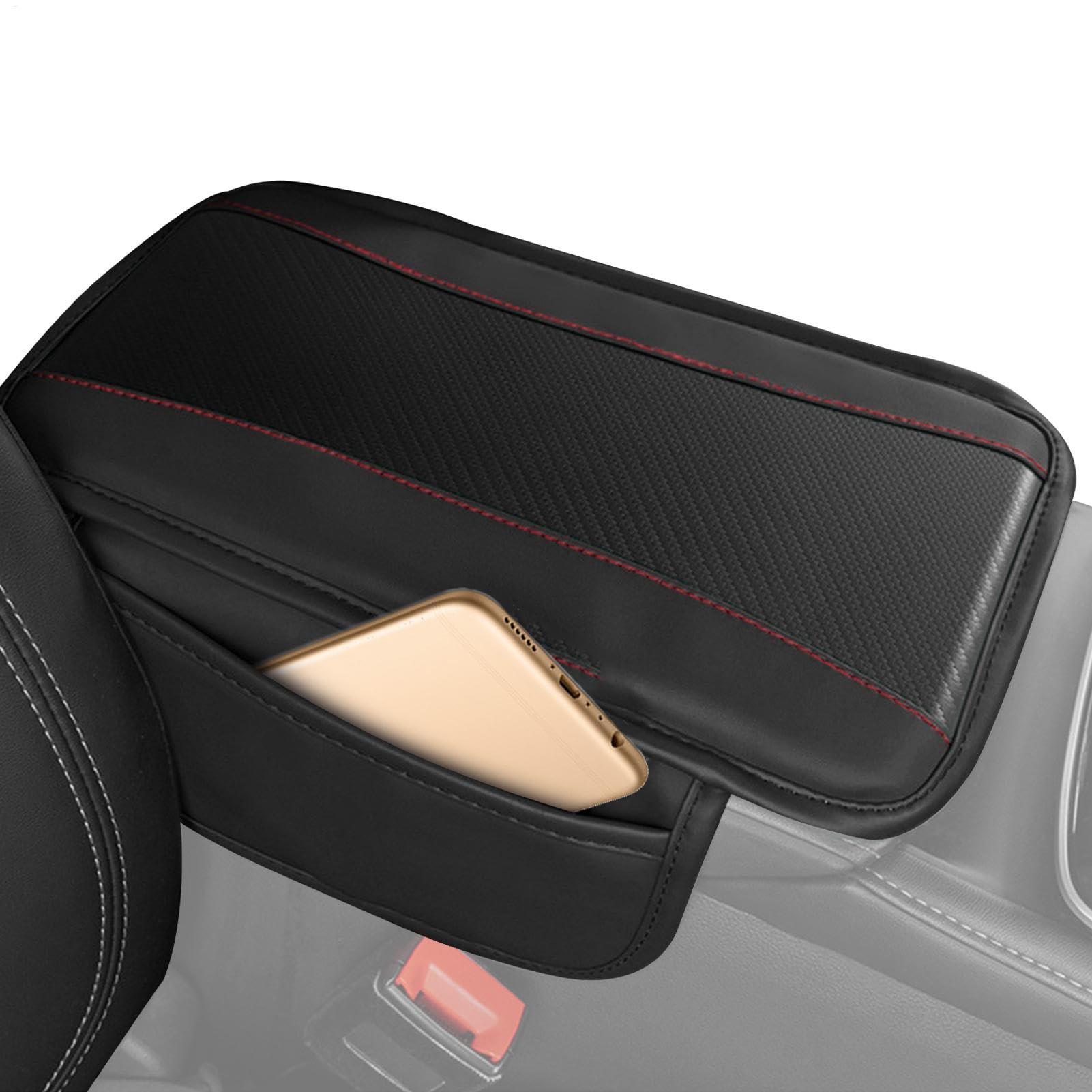 Armrest Cushion, Mittelkonsolenpad, wasserdicht, Armrest Pad, Box Schutz Pad mit seitlichem Fach Höhe Einlage Hand Rest Kissen für Auto, Armrest Kissen von Générique