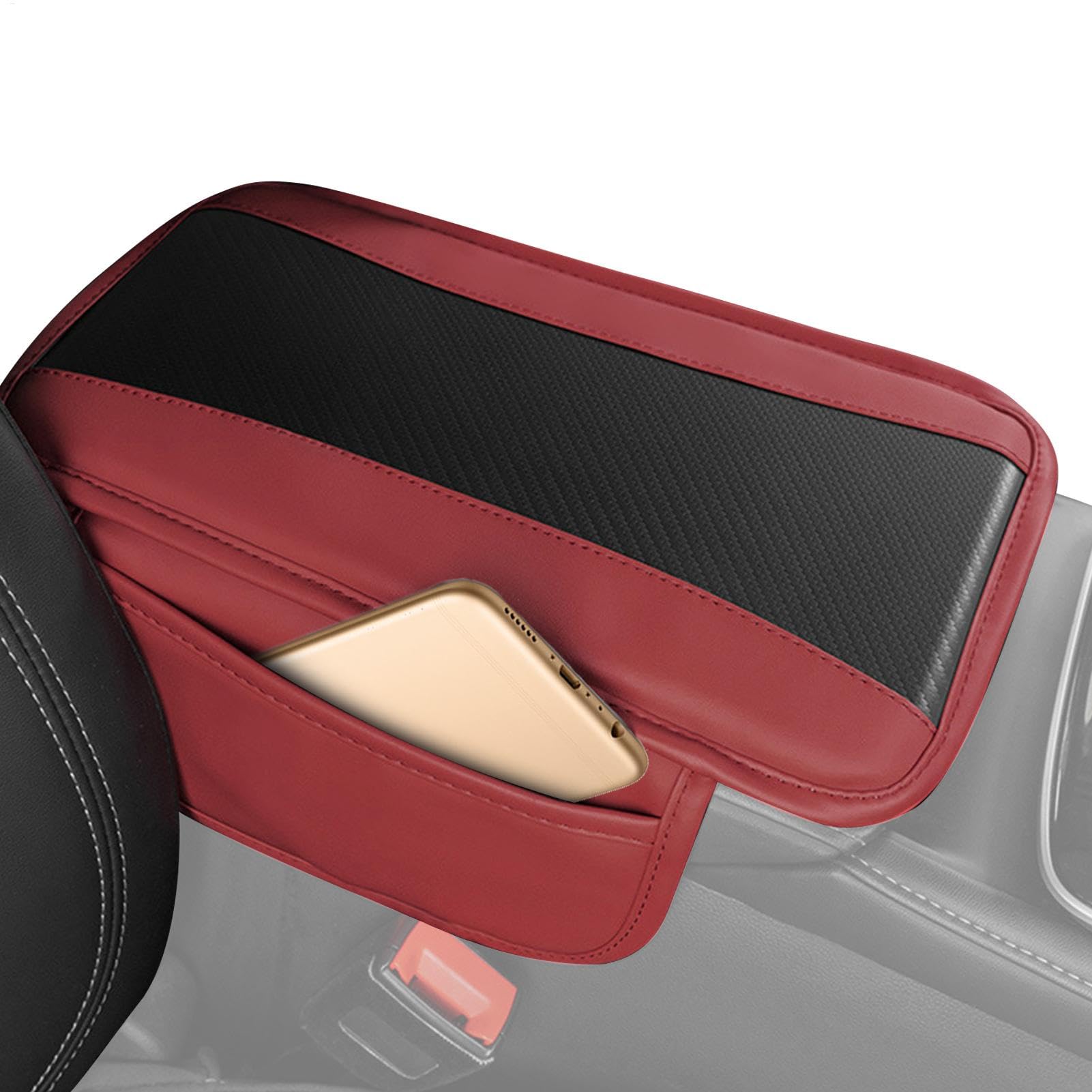 Armrest Cushion, Mittelkonsolenpad, wasserdicht, Armrest Pad, Box Schutz Pad mit seitlichem Fach Höhe Einlage Hand Rest Kissen für Auto, Armrest Kissen von Générique