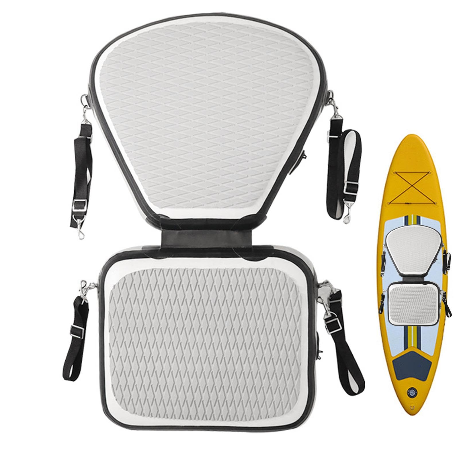 Aufblasbarer Kajaksitz, Paddle Board Seat, anpassbarer Bootssat, multifunktionaler Kano-Sitz, bequemer Fishing Seat, leichter aufblasbarer Sitz, Sturdy Watercraft Seating, Bootssitz mit Rückenstütze von Générique