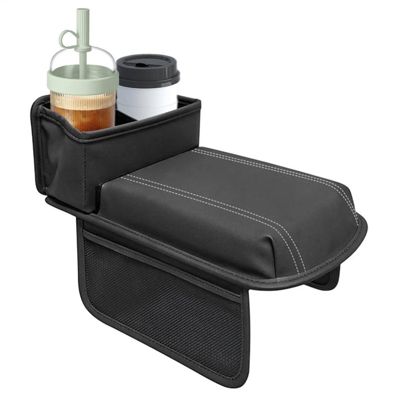 Auto Armrest Box Pad | Arm Rest Cover Cushion with Cup Holder, Center Console Pad Cover, Heightening Pad for Cars, & Autos, bequemer Armrest Schutz für lange Fahrwerke von Générique