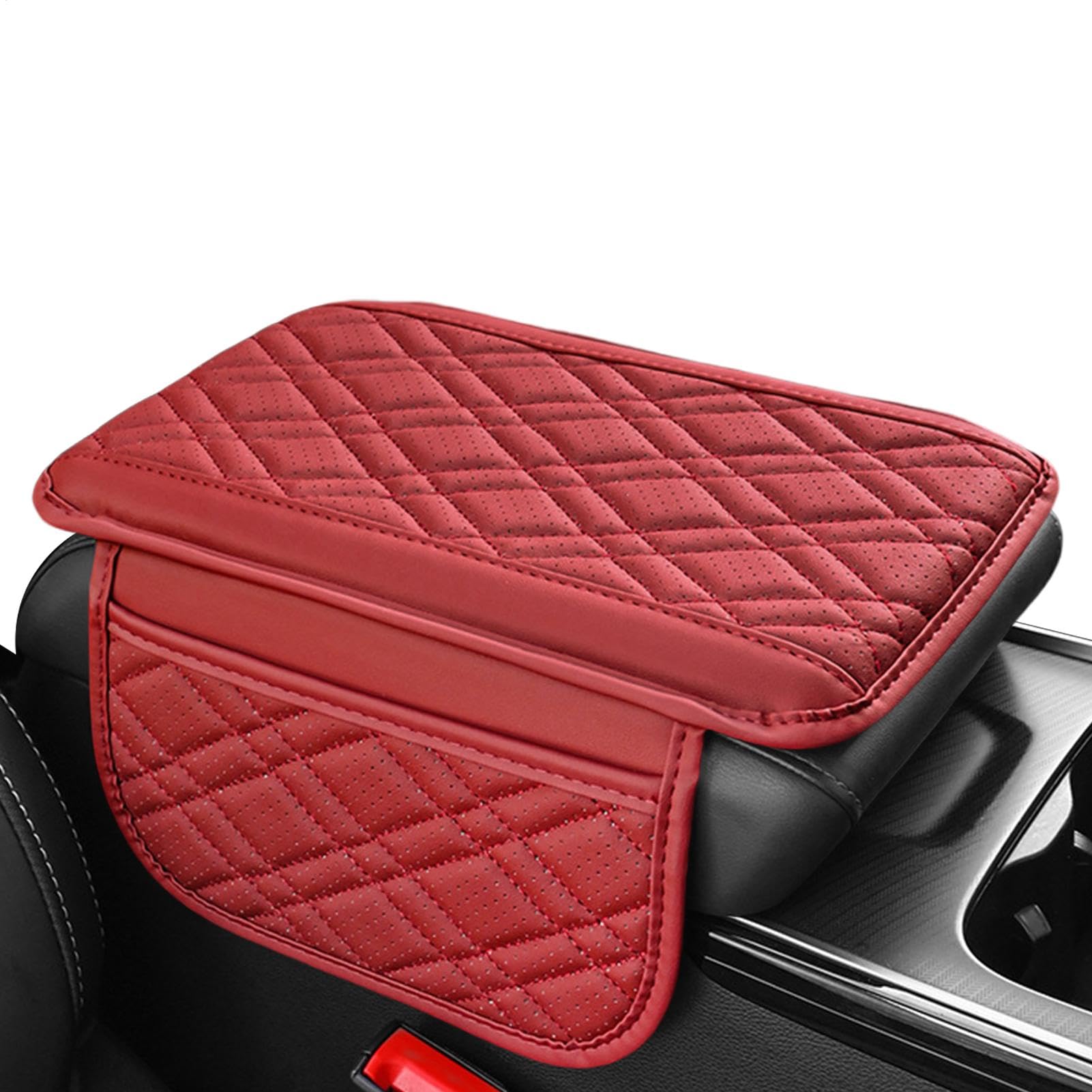 Auto-Konsolenaufbewahrung, Leder-Konsolenpad, Schutzkonsole, Autoarmrest Cover, Konsolenabdeckung, Autoarmrest Protector, Konsole Organizer Cover, Center Pad Cushion von Générique