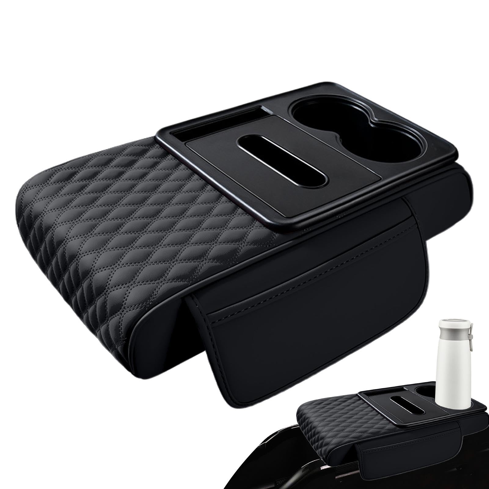 Auto-Konsolenhalter, 5-in-1 Armrest Cover für Auto, 35,6 x 17,8 x 7,87 x 6,9 cm, multifunktional, Auto-Konsole, Organizer, Zubehör für Männer und Frauen, Reisezubehör von Générique