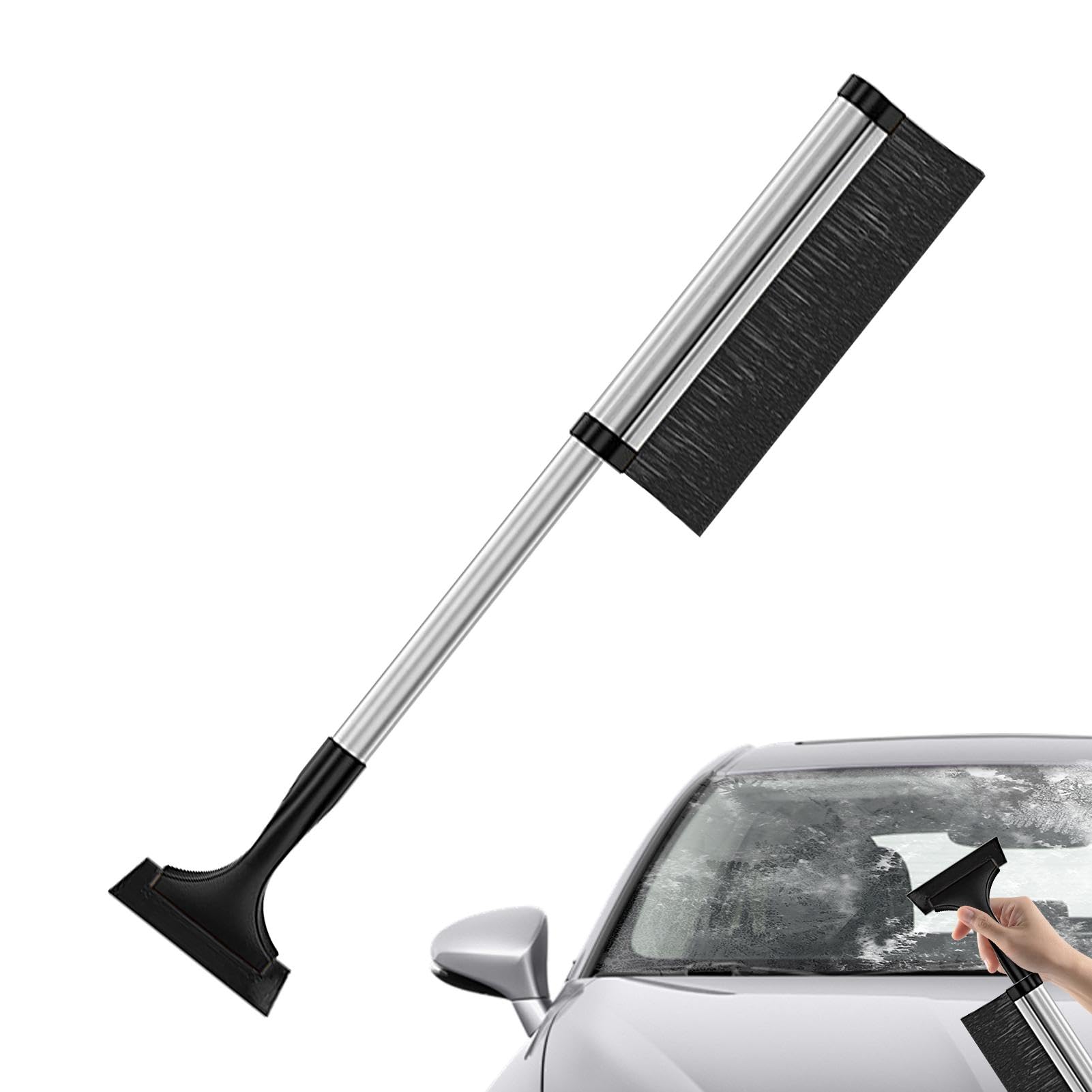 Auto-Schneebürste und Eiskratzer – abnehmbarer Windshield Snow Pinsel mit ausziehbarem Griff, ergonomischer Griff, Schnee-Entfernungswerkzeug für Autos, ausziehbar, Eiskratzer und Schneebürste für von Générique