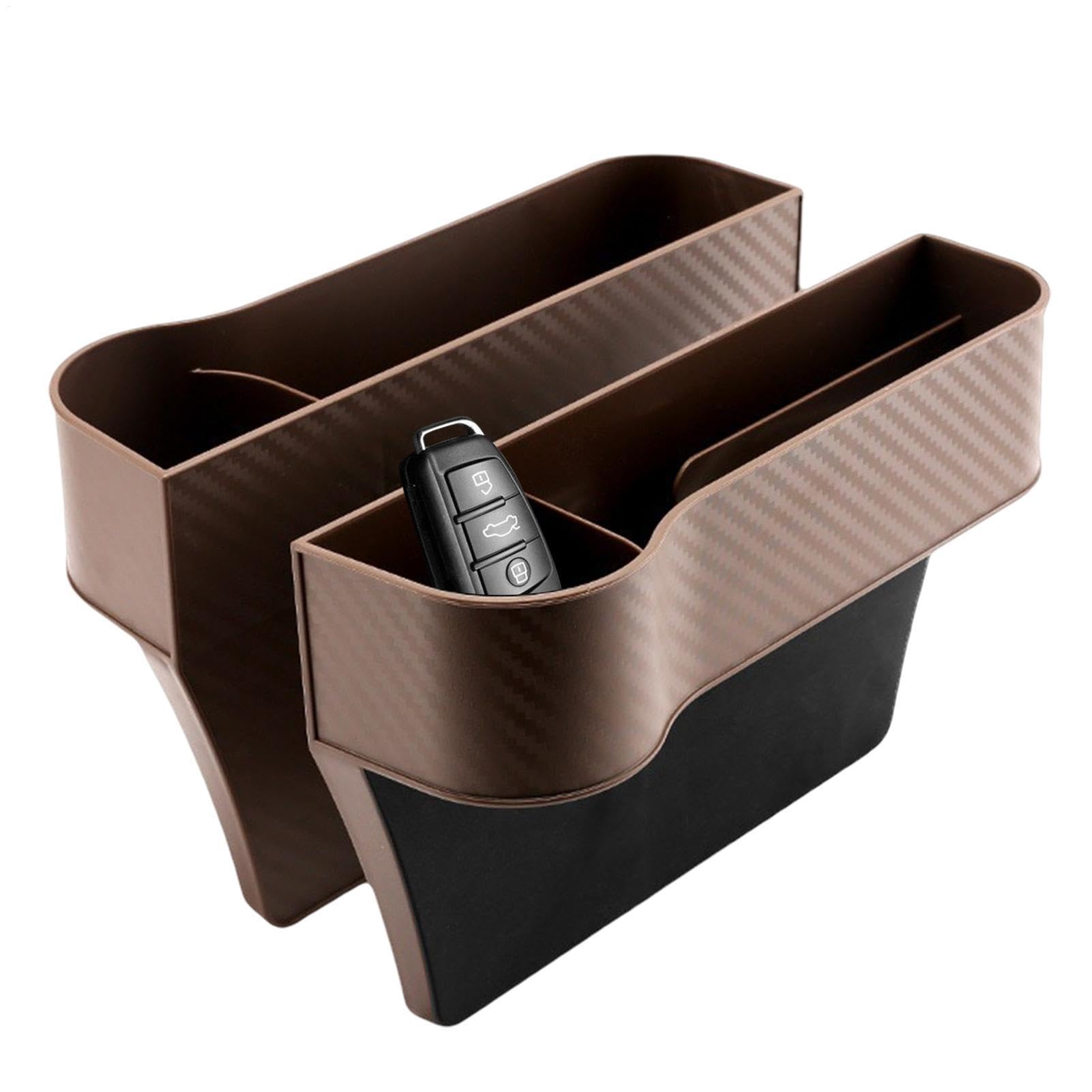 Auto Sitzschlitze Organizer - Auto Tasche Organizer Rutschfest 2 Stück | Seitentaschen-Organizer Links Rechts | Aufbewahrungsbox für Sitzschlitze mit Por von Générique