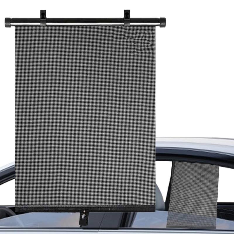 Auto-Sonnenblende, Sonnenblenden für Auto, einziehbare Sonnenblende, Auto-Sonnenschutz, mit Clips für sichere Passform, 40 x 45 cm, Windschild, Sonnenblende für Hitzereduktion & Sonnenschutz von Générique