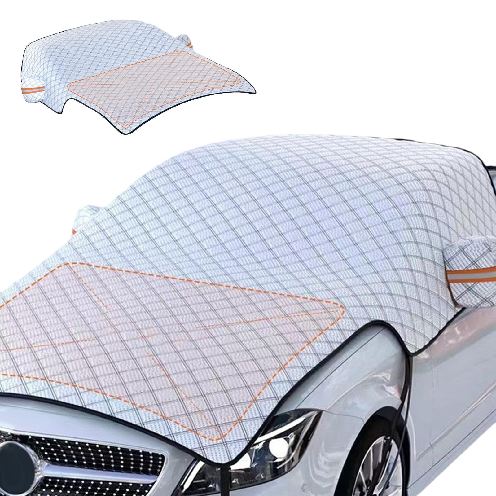 Auto-Sonnenschutz | Front-Windshield Sonnenblende | Windshield Sun Shade für Auto | Erhöhter Winterschutz, reflektierend Silber Farbe, elastisches Randdesign und einfache Installation von Générique