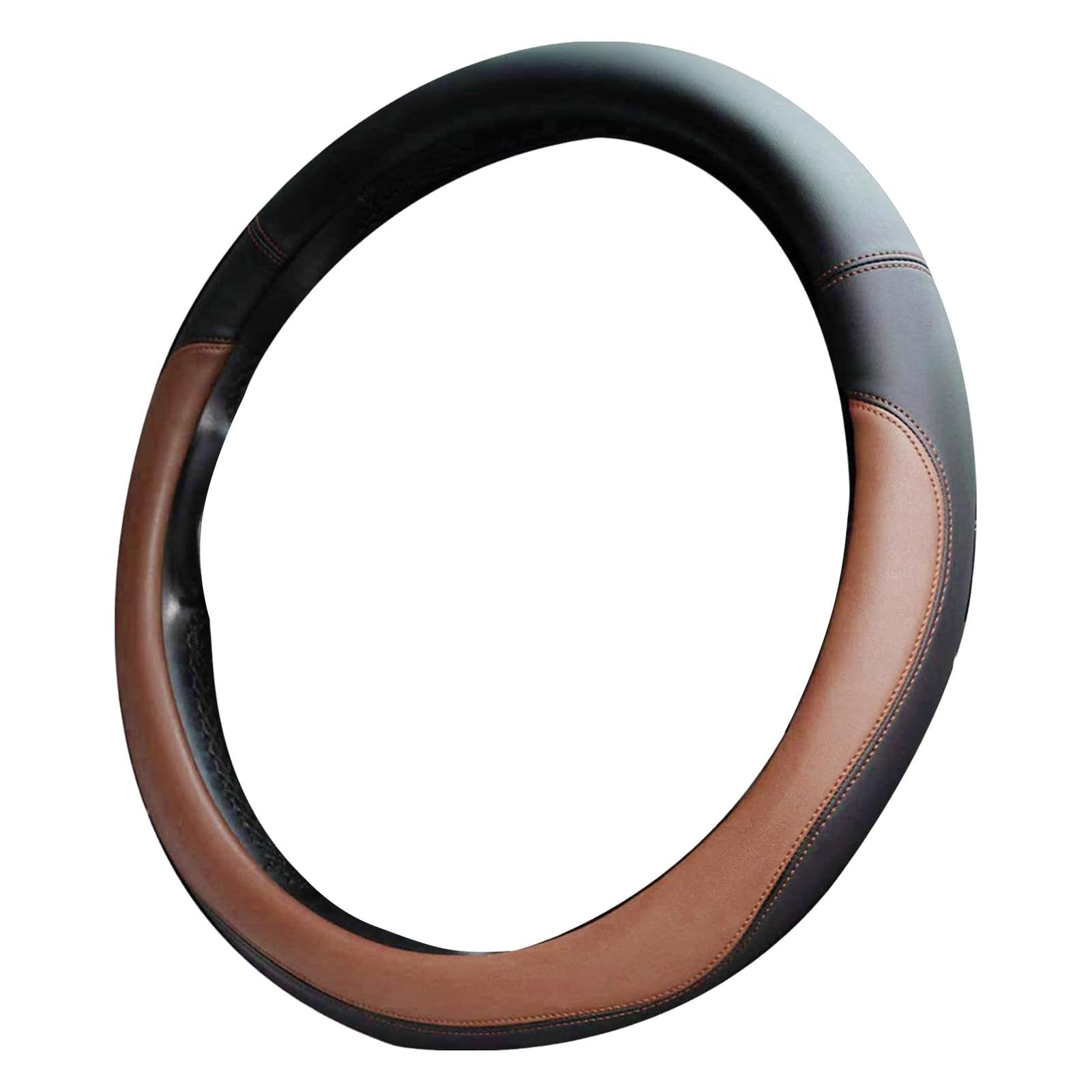 Auto-Steering Cover, Ledergriffe, Innenausstattung, kein rutschfester Griff, 38,1 cm, perfekt für verbesserte Fahrsteuerung, Schwarz, Grau, Kaffee und Weinrot von Générique