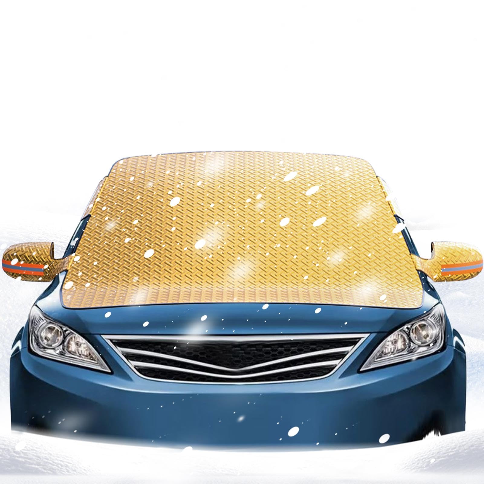 Auto-Windschildabdeckung, All-Weather Resistant Windscreen Cover für maximalen Schutz, langlebig, wasserdicht und staubdicht, Autoabdeckung, Winterzubehör für Front W von Générique