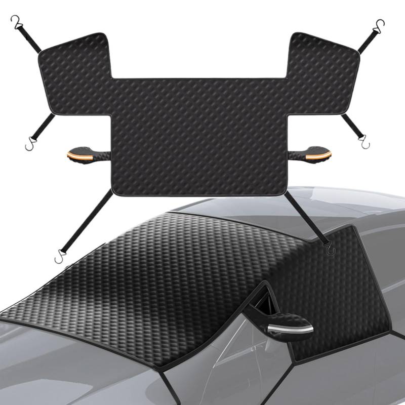 Auto-Windschutzscheibenabdeckung, Frostschutz & Spiegelabdeckungen, Windshield Snow Shield für Autos, Windschutz, Freeze Protector mit Seitenspiegelabdeckungen für Auto für Snow, Ice, UV, Harshest von Générique