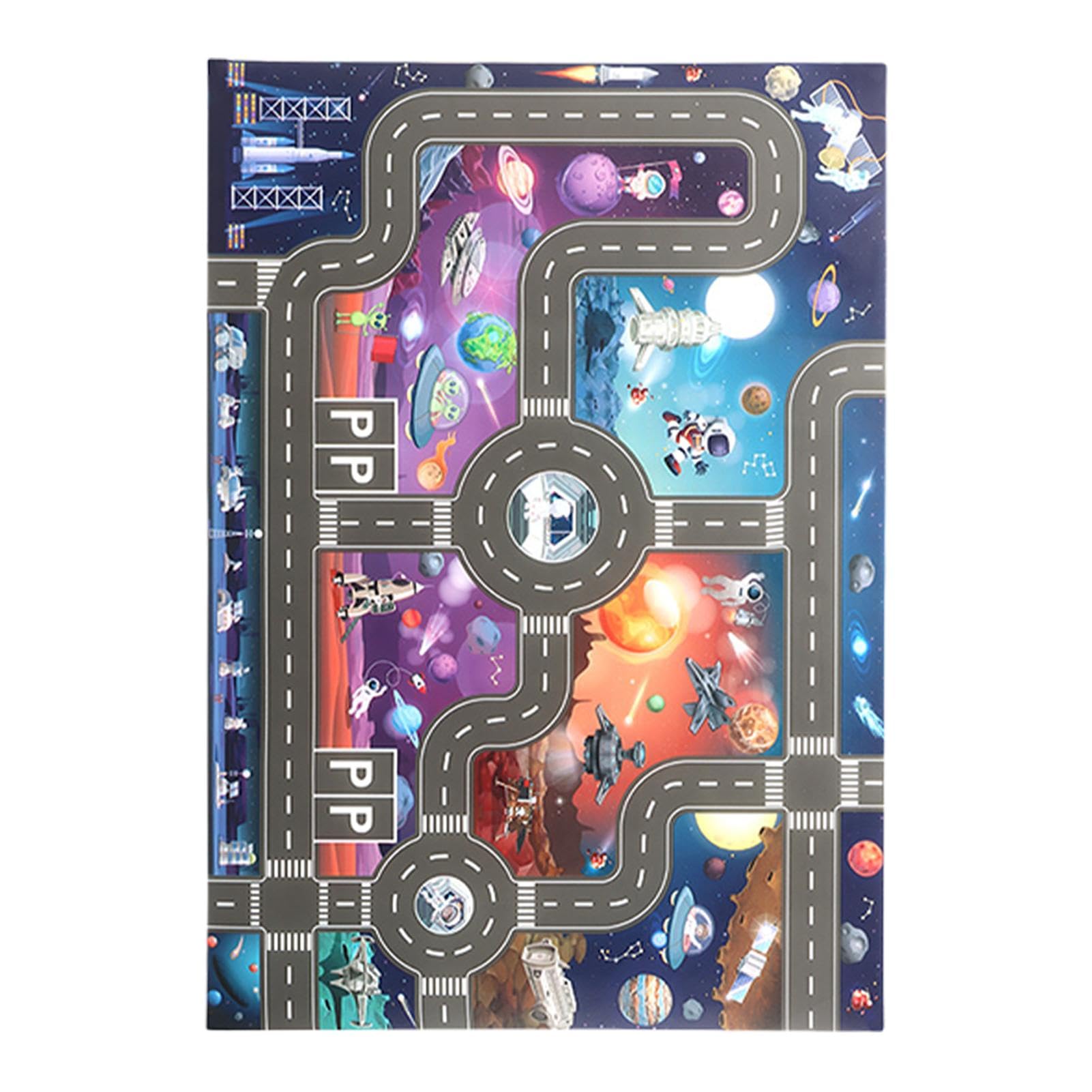 Autoteppich, Spielteppich – Straßenplane, rutschfeste Matte für Stadtstraßenkarte, für Spielzimmer, Schlafzimmer, 33 x 22 Zoll, Autoteppich für von Générique