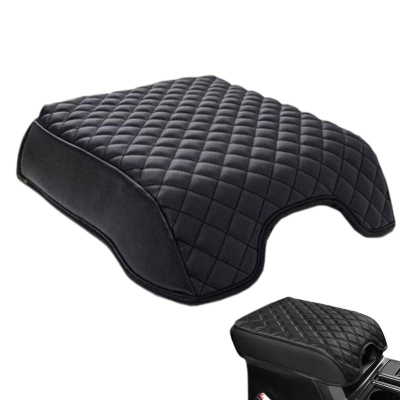 Black Armrest Cover, Car Armrest Pad, Automotive PU Leather Arm Rest Cover Pad, Auto Center Konsole Pad, Armrest Cover, Car Interior Accessories for Travel, Daily Life von Générique