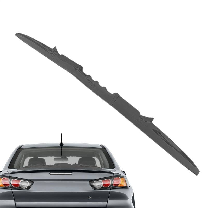 Car Spoiler Shelf, Double-Moon Cutter Style Wing, 136 cm/53,54 Zoll Folding Rear Trunk Spoiler, Carbon Fiber Black Cool Automotive Decoration for Most Vehicles PVC von Générique