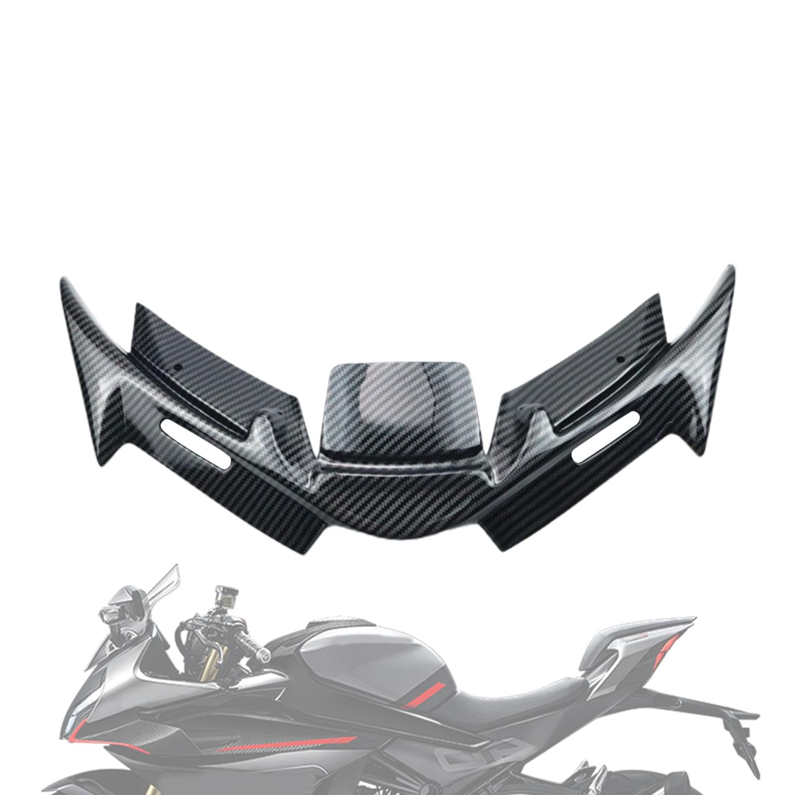 Dynamic Spoiler Wings | Motorcycle Wing Deflector | Aerodynamic Motorcycle Winglets, Practical Motorcycle Front Spoiler, Motorcycle Dynamic Spoiler Wings, Wing Deflector Parts for Motorcycles von Générique