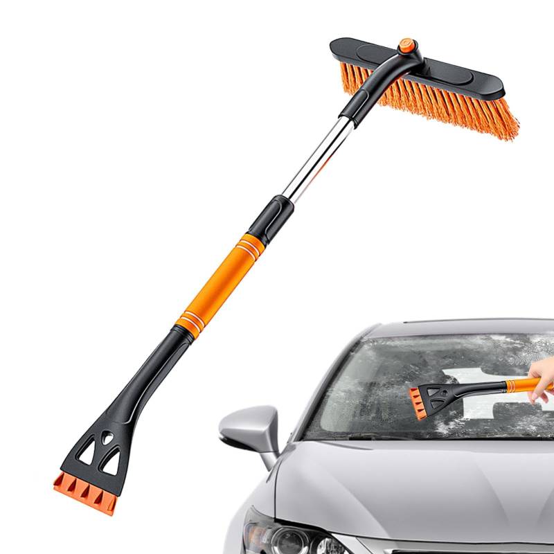 Ergonomisches Handle Scraper, Winter Car Zubehör, Ice Removal Tool, Windshield Cleaning Brush, Compact Ice Scraper, Snow Clearing Tool, Adjustable Snow Brush, Ice Scraper, Easy Grip Handle, Qu von Générique