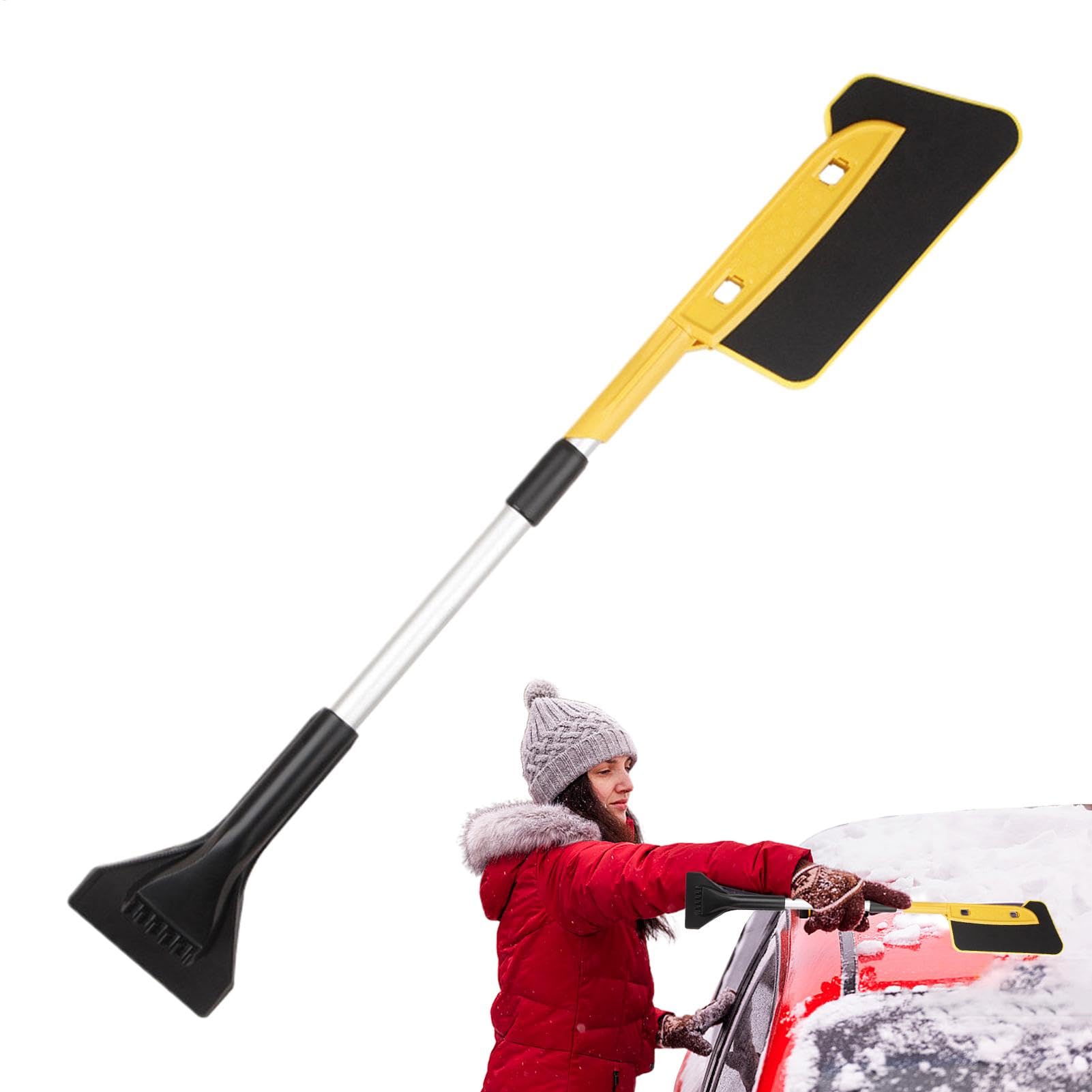 Extendable Ice Scrapers | Abnehmbarer Schneeschneider | Windshield Snow Brush | Heavy Duty Snows Scraper, No-Scratch Snows Brush, Car Snow Removal Tool, Abnehmbarer Eiskratzer, Eiskratzer für von Générique