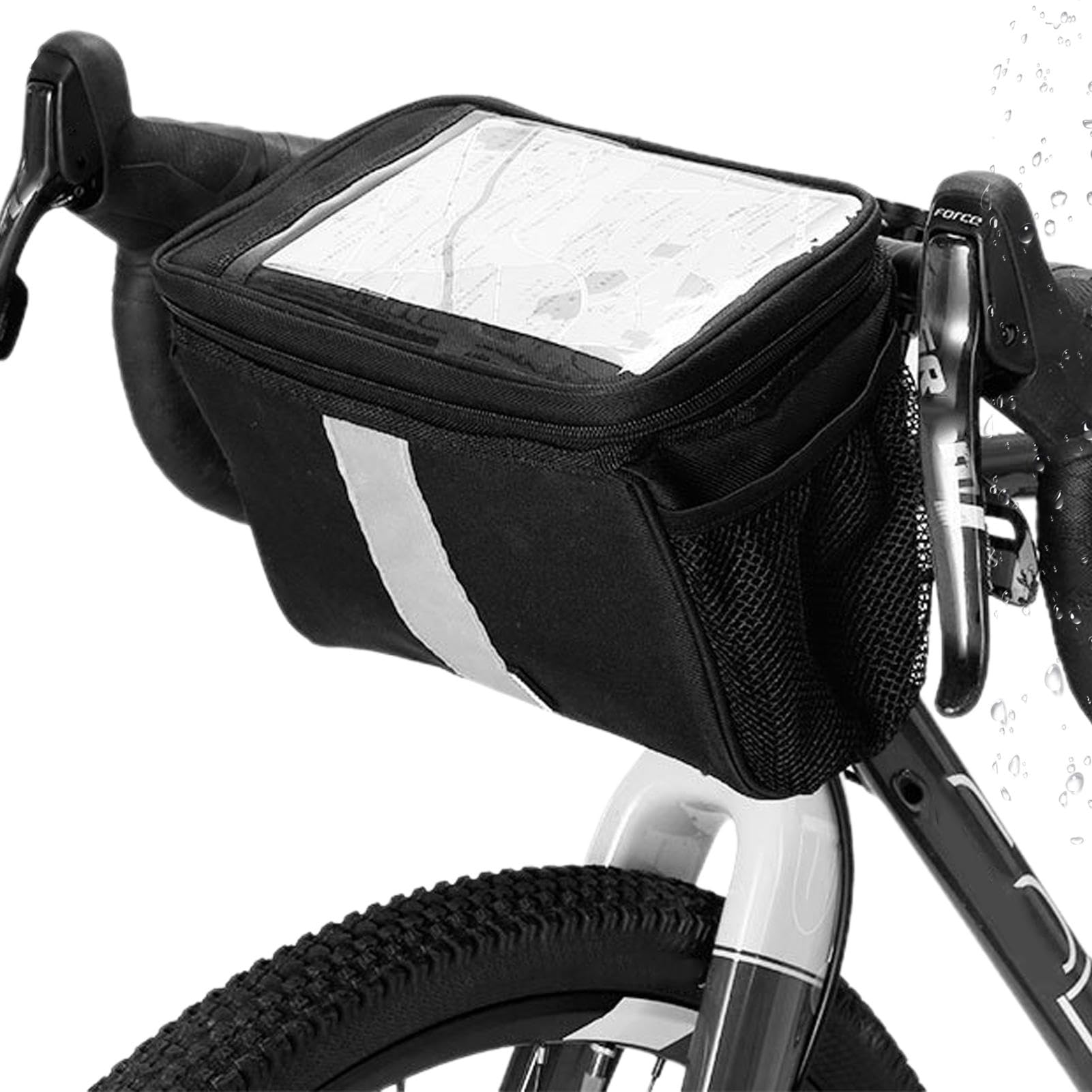 Fahrradlenkertasche Fahrradtasche Mountainbike Tasche Lenkertasche für Radfahren | Sicherheit Navigation Telefontasche für und Mädchen, gra von Générique