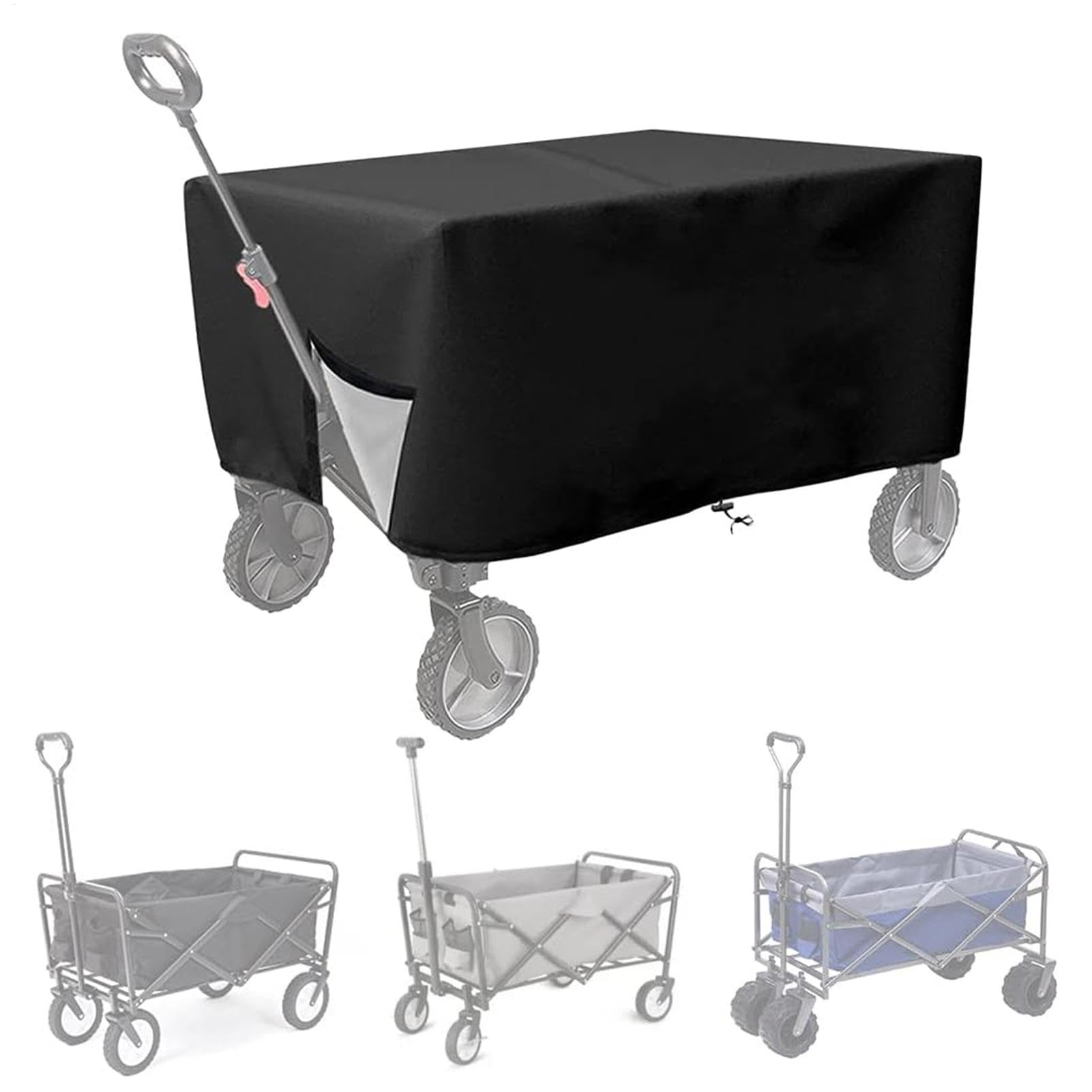 Faltbarer Garten-Trolley Cover, zusammenklappbare Waggon-Abdeckungen, wasserdicht, Oxford-Gewebe, robust, staubdicht, Regenschutz für , Wagen und Cart von Générique