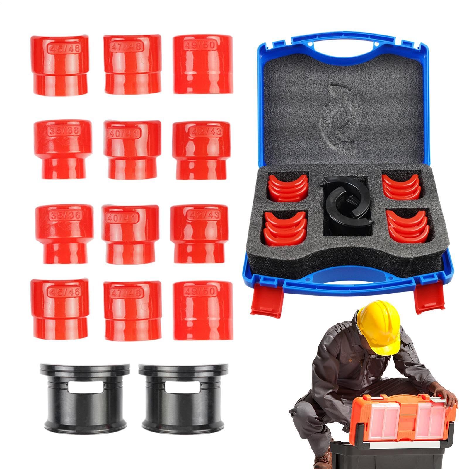 Fork Seal Driver, Motorcycle Seal Driver Kit, 14 x Auto Seal Driver, Rennseal Installer, Motorcycle Bearing Driver With Adapters, Seal Installer Bearing Driver Kit with Case for 35 mm-50 mm von Générique