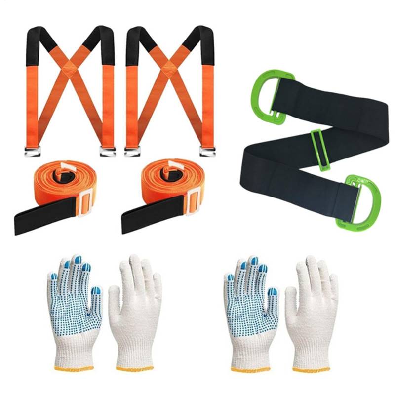 Furniture Moving Straps, Adjustable 2-Person-Lifting Straps, 39 x 17 x 7,48 x 3,54 cm, ergonomischer Transportgürtel, Schulterbewegungssystem, Appliance Lifting Tool für Zuhause, Warehouse von Générique