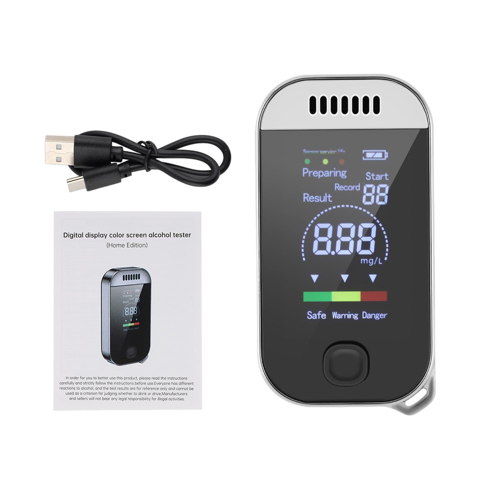 Générique Alkoholtester, digitaler Display-Breathalyzer, Non-Touch Alcohol Tester, Breath Alcohol Detection, Alcohol Breath Analyzer, Accuracy Breath Analyzer, Non-Touch Alcohol Detection von Générique