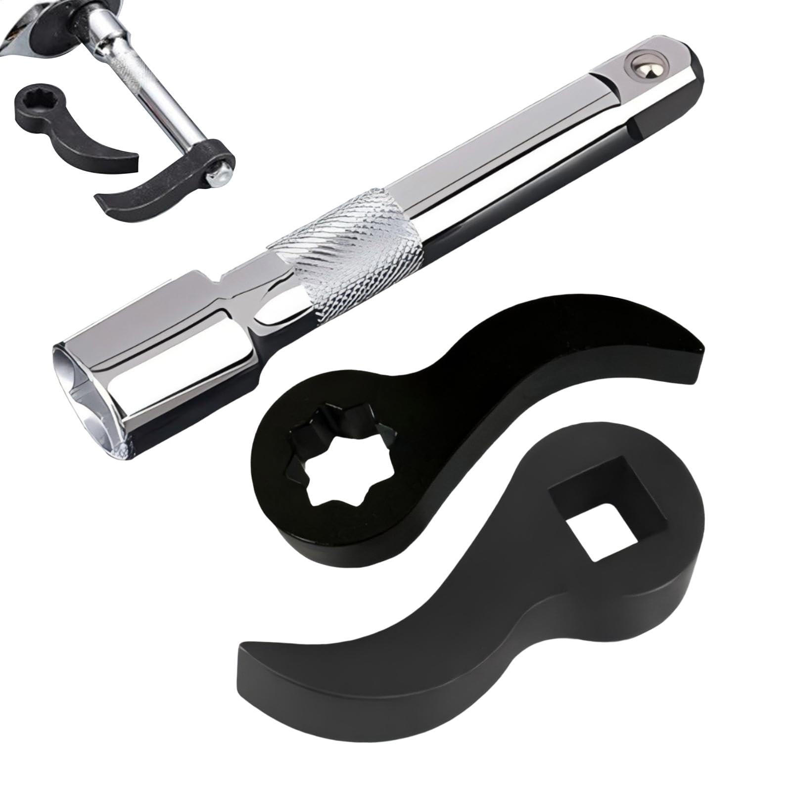 Générique Half Shaft Extractor, ergonomischer Achsenspullover, leichtgewichtiger Driver Shaft Removal Hand-Kits, Auto-Reparaturwerkzeug, Edelstahl + ABS (Schwarz, 2,9 x 7,2 x 1,2 cm) von Générique